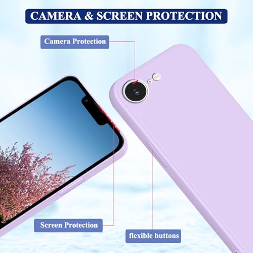 Coque iPhone 16e silicone violet pour un style joli et esthétique