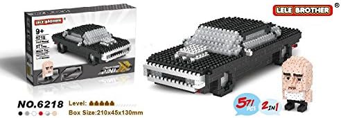 New Fast and Furious 7 - Dominic Toretto with Dodge Charger R/T Car Nanoblock Lego Mini Figure Real Hobby Series Total 571pcs