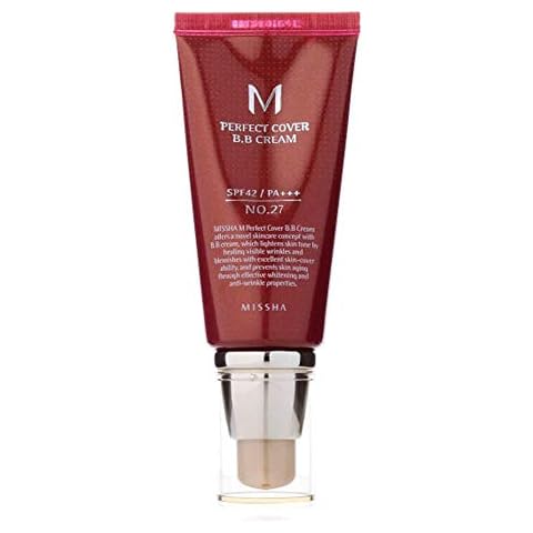 Missha M Perfect Cover BB Cream SPF42 / PA +++ (No. 27 Honey Beige), 50 ml, Pack of 1 Cover