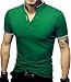 LOGEEYAR Mens Short-Sleeve Slim Fit Cotton Pique Polo Shirt,Medium,1-green
