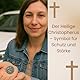 ELBKAISER – Christopherus Auto Magnet - Silber – Heiliger Christophorus Auto Plakette fürs Auto – Schutzpatron Autofahrer – Christophorus für Auto – Heiliger Christophorus Auto - Schutzengel