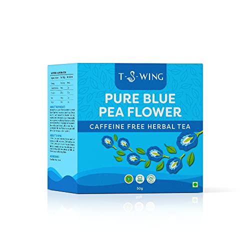 T-S-Wing Pure Blue Pea Flower Tea For Stress Relief And Skin Glow | Natural Flower Tea (50 Gm-150 Tea Cups)