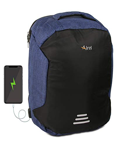 Airel Sac à Dos antivol | Sac a Dos USB | Sac a Dos pour Ordinateur Portable | Sac a Dos Antivol USB | Sac a Dos de Voyage | Sac a Dos Urbain Mesures: 45x36x18 cm Cover
