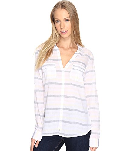 Columbia Women's Sun Drifter Long Sleeve Shirt, Sunlit Stripe, X-Large