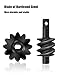 2T/12T Steel Overdrive Gears Fit for Axial SCX24, Gear Overdrive Worm Differential Steel Gear, 2 Set