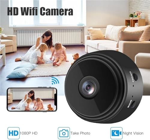 SpyFocus Magnetic Mini Security Camera, CamTrix Mini 1080p HD Wireless Magnetic Security Camera Night Vision Motion Detection Security Cam Covert Cameras with App for Home Indoor Outdoor (3 PCS) - Thumbnail 6