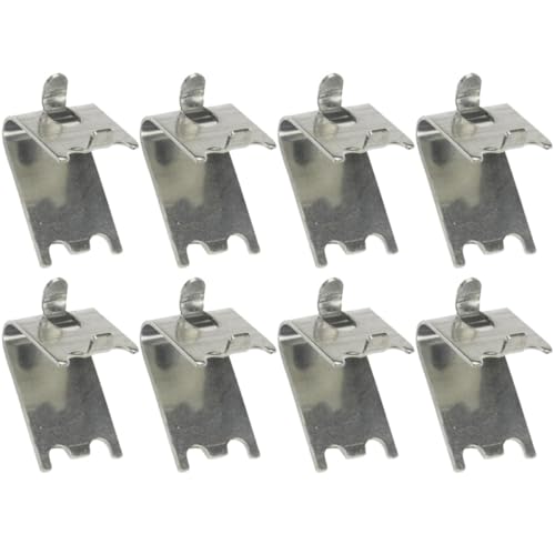 Mikikit 8 piezas Clip de Soporte para Estante de Congelador Inoxidable Clips de Fijación para Refrigerador Accesorios de Cocina Prácticos y Duraderos