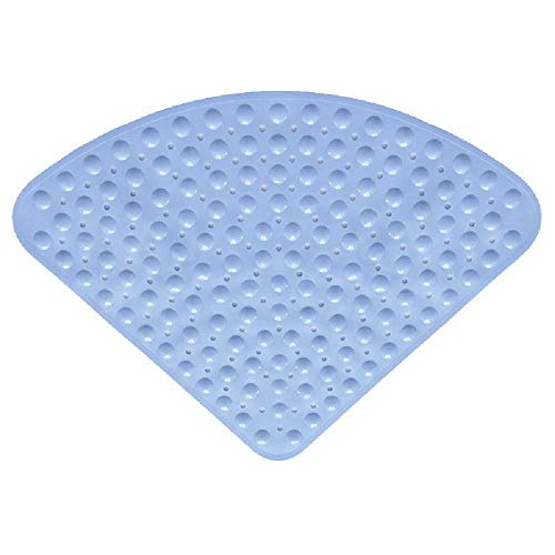 Tapis de douche en éventail 54x54 cm vert d'angle de qualité supérieure pour douche design