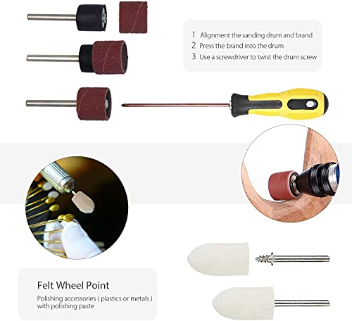 Rotary Tools Multipurpose Power Rotary Tools 378 Pieces for Multifunctional Tools Universal Accessories Easy for Cutting, Grinding, Polishing, Drilling and Engraving with Carrying Case - Thumbnail 5