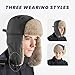 Chasenew Winter Trapper Hat for Women Men Windproof Cold Wether Warm Water-Resistent Ushanka Snow Hunting Hat, Khaki