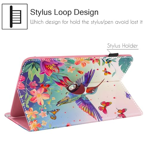 Pudazvi Universal 11 12 Inch Android Tablet Case,360 Degree Rotatable Multiple Viewing Stand Cover for 10.9" 11" 11.5" 12" and All 10.9-12 Inch Touchscreen Tablet,Bird Flower by pudazvi - Used condition - Image 6