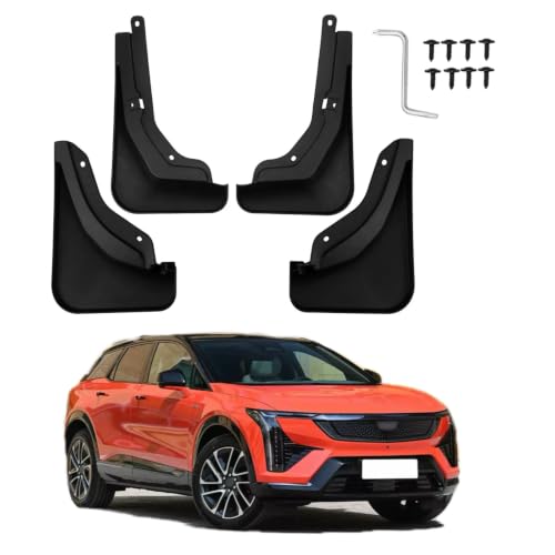 Image of Custom Fit for Mud Flaps Cadillac Optiq 2025 2026 Mud Splash Guard Front and Rear 4-PC Set, Not Fit Optiq-V Trim
