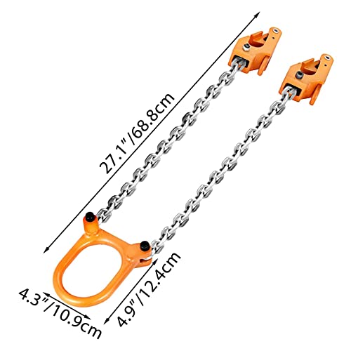 Humnzr 2000Lbs Chain Drum Pinch Jack Barrel Hoist Sling With Lifting Chain Alloy Steel For Drum Barrel Lifting Effective Labor Saving Tool #TOP1
