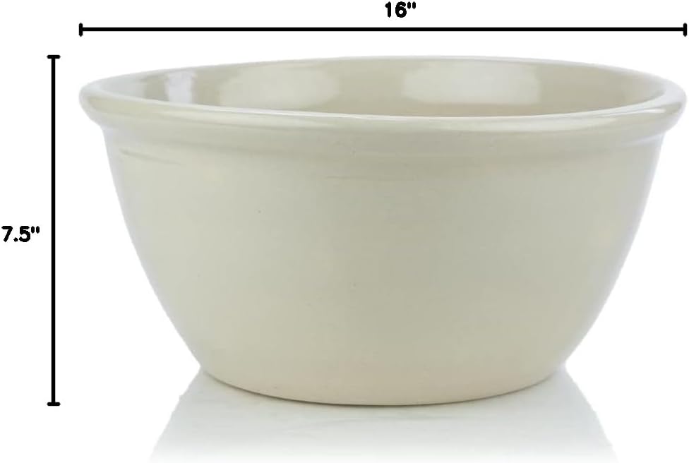 Hand Turned Stoneware Bowl | Natural (12")