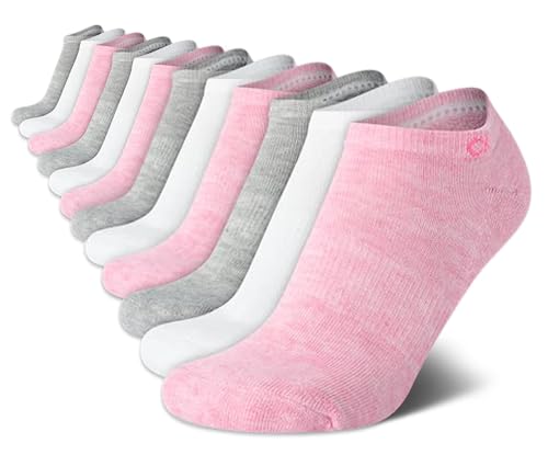 Calvin Klein Women's No Show Socks - 12 Pack Cushioned Athletic Low Cut Ankle for Women - Breathable Sports (4-10)