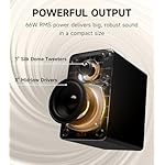 Edifier M60 Multimedia Speaker Bluetooth 5.3, 66W RMS, Hi-Res Audio & Hi-Res Wireless Audio, LDAC,3" Mid Bass & 1" Tweeter, USB-C & Aux Inputs, Compact Desktop Speaker – Black - Image 4