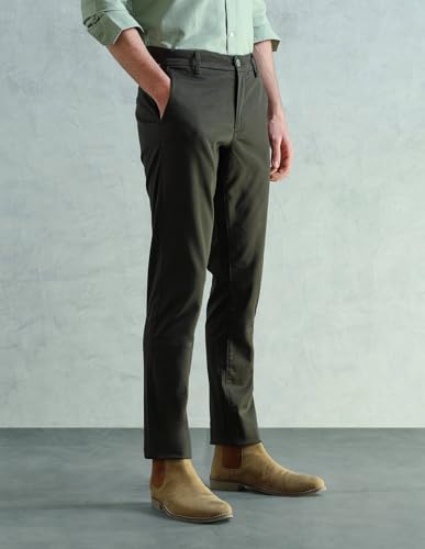 Image of Arrow Sport Men Slim fit Cotton SolidMid Rise waistTrousers