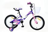 DEPORBIKES ️ Mädchenfahrrad 16 Zoll, 18 Zoll, 20 Zoll | Kinderfahrrad für Mädchen 5-10 Jahre + V-Break-Bremsen + Stützräder | Sicheres Fahrrad ideal für Mädchen (Violett, 40,6 cm)
