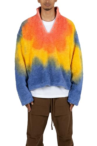 mnml Men's Tie Dye Sherpa Pullover