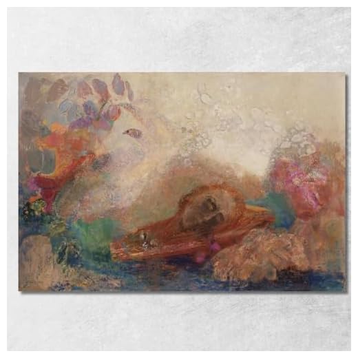 La Muerte de Orfeo Odilon Redon, ord72 - Cuadro impreso sobre lienzo Fine Art, enmarcado listo para colgar, montado a mano, 50 x 70 cm