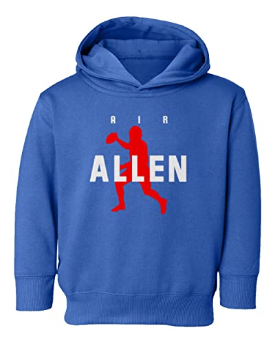 Baku Apparel Air Allen Buffalo Football Quarterback Fans Toddler Hoodie Sweatshirt (Royal, 2T)
