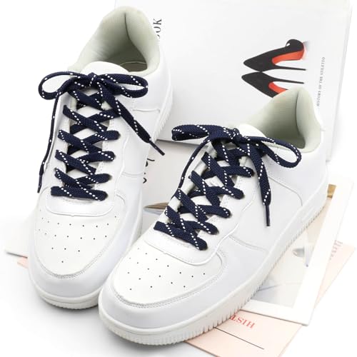 Image of Flat Shoelaces Multicolor Twill Point Thick Shoe Lace Shoestring 2 Pair