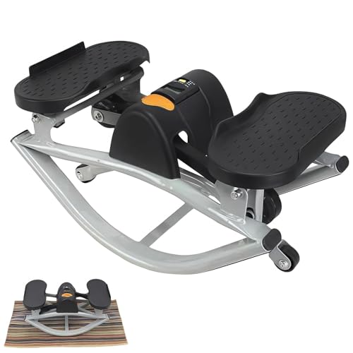 Steppers de lado a lado, paso a paso para unisex, portátil, compacto, de lado a lado, tiempo de pista, repeticiones, calorías con pantalla digital para piernas, glúteos, abdominales