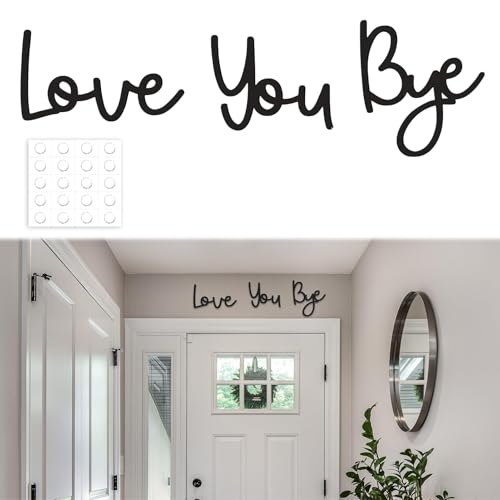 21.6" Love You Bye Wood Sign, Above Door Home Wall