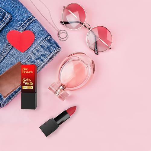 Image of Blue Heaven Get Matte Lipstick | Soft Matte Finish and Lightweight Formula | Intense Pigment | Long-Lasting Lipsticks For Women | 109R | 4gm (Pack of 2)