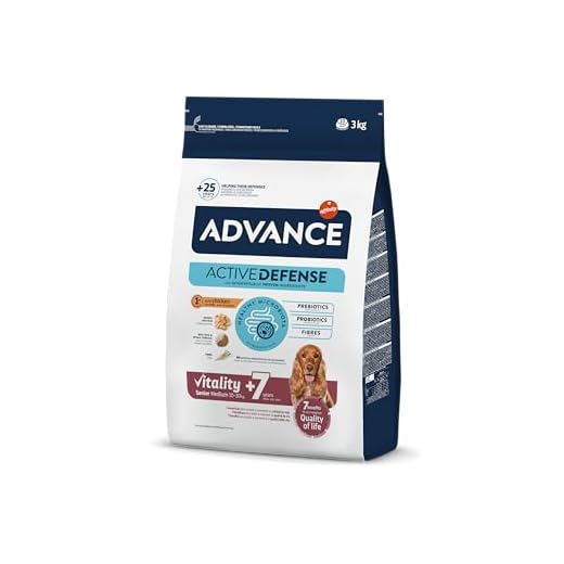 Advance Croquettes pour Chien Plus de 7 Ans Medium Poulet et Riz - 3 kg