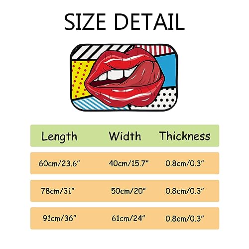 Orediy Tappeto da bagno antiscivolo Pop Art con