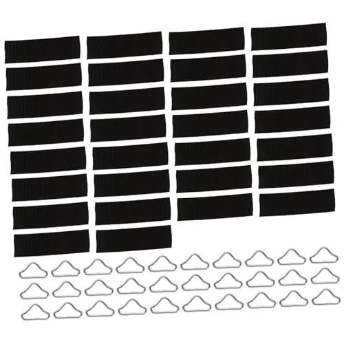 GANAZONO 30個 トランポリン用ステンレス製三角リングバックル 耐風性 耐久性強化 ジャンピングベッド交換部品 メッシュ対応 リュック バッグ