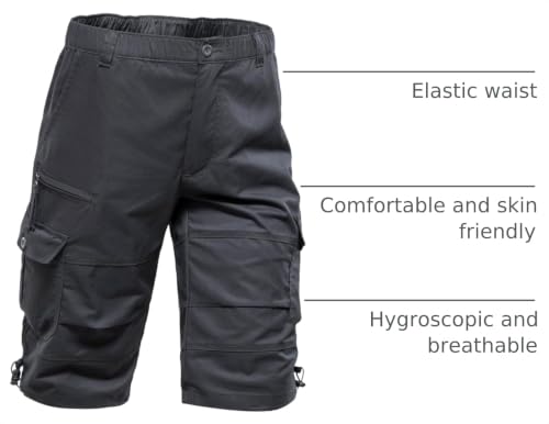 Image of Men's Cargo Shorts Relaxed Fit Mens Below the knee Cotton Hiking Shorts