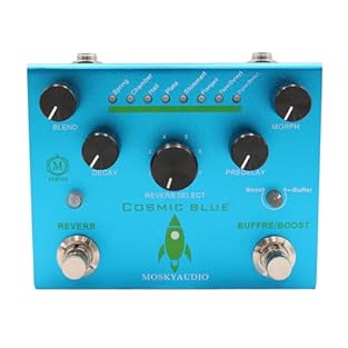 EFFECT TYPE: Digital reverb with buffer booster Control : BLEND, DECAY, MORPH, PREDELAY 8-MODE REVERB SELECTION KNOB Power Supply: DC9V 300mA -center is negative