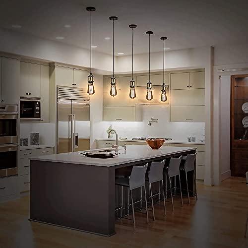 Suspension en bronze antique E27 luminaire minimaliste chic