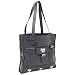 Embassy Italian Stone Design Genuine Leather Shopping/Travel Bag - Black
