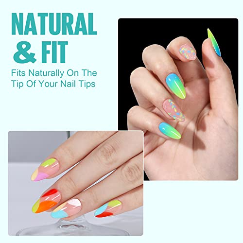 Tomicca Almond Nail Tips - 504Pcs Acrylic Nails, Clear Soft Gel Nail Tips, 12 Sizes Full Cover Pre-Shaped Fake Nails For Nail Extension Art Professional And Home Diy #TOP1