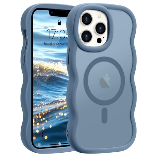 Pepmune iPhone 13 Pro Max �p �P�[�X MagSafe�Ή� �E�F�[�u ������ ����~�� ������� ���� �؍� �ϏՌ� �w��h�~ ���C�����X�[�d �X�}�z�P�[�X �X�g���b�v�z�[���t���i�_�[�N�u���[�j