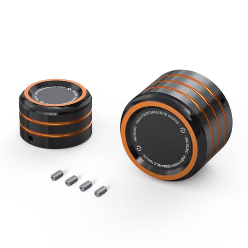 Capuchon de moyeu arrière orange en finition usinée pour Harley XL1200X