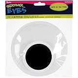 Darice EYE-6GL 2-Piece Glow in The Dark Adhesive Wiggly Eyes for Craftwork, 6-Inch
