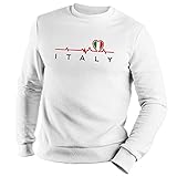 Football Heartbeat Italy World cup 2022 Sudadera Blanco unisex Size M