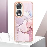 Dfjhure Honor X7b/Honor 90 Smart Case Glitter Phone Case Marble Design Case Thin Slim Soft TPU Silicone Shockproof Bumper Protective Rubber Phone Cover Case for Honor X7b/Honor 90 Smart- Rose gold - Image 5