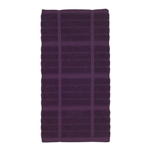 All-Clad Textiles 100-Percent Combed Terry Loop Cotton Kitchen Towel, Oversized, Highly Absorbent and Anti-Microbial, 17-inch by 30-inch, Solid, Plum