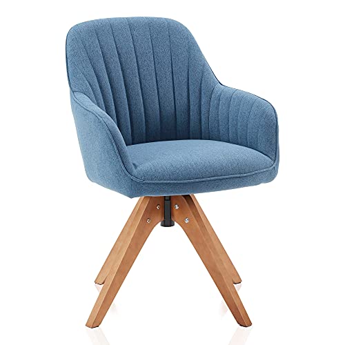 image for BELLEZE Mid Century Swivel Chair, Modern Makeup Vanity Chair, Upholste