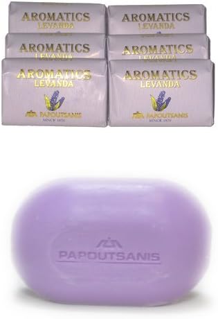 6-pack - Greek Soap - Papoutsanis Aromatics - Lavender - 125 Gr Bar