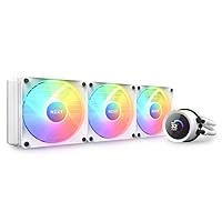 Vista 10 de NZXT Kraken 280 RGB - Enfriador líquido de CPU AIO RL-KR280-W1-11.024 in - Pantalla LCD cuadrada personalizable de 1.54 pulgadas para imágenes