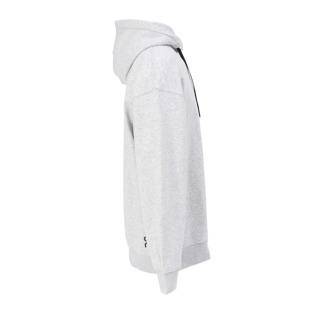 On Sudadera Gris Running Club Hoodie Crater de Corte Holgado