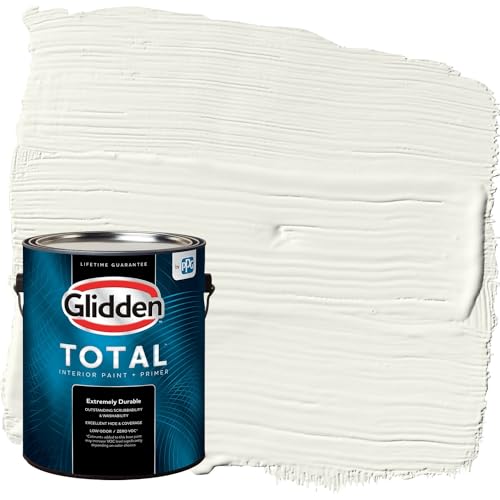 Glidden Total 1 gal. Gypsum/Off-White Semi-Gloss Interior Paint with Primer