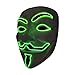 Produktbild SOUTHSKY LED Maske V For Vendetta Maske EL Draht Leuchten Für Halloween Kostüm Cosplay Party(V-Fluoreszenz Grün)