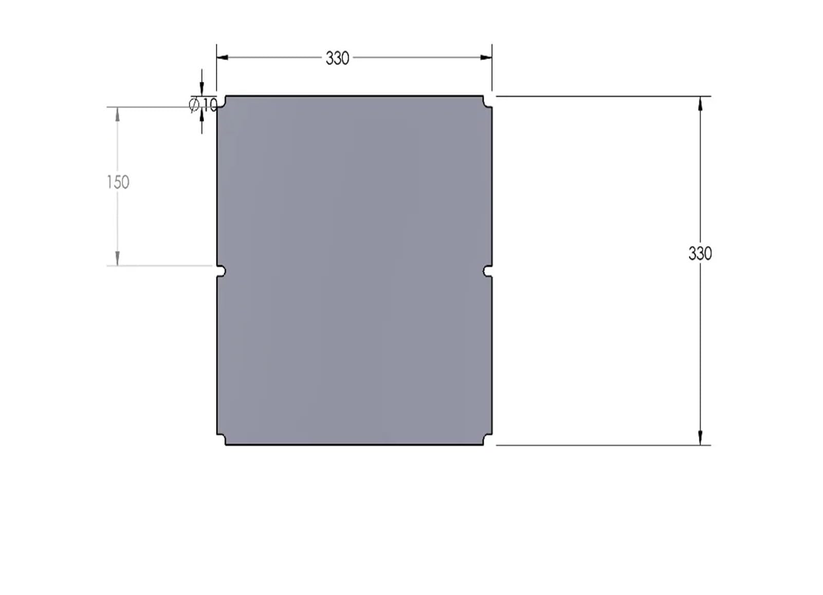 Heizkissen aus Silikon 330 x 330 mm, 350 W, Silikon-Heizmatte for 3D-Drucker, Heizbett/-Matte, mit Klebstoff, NTC 100 k(240v 350w 110c)